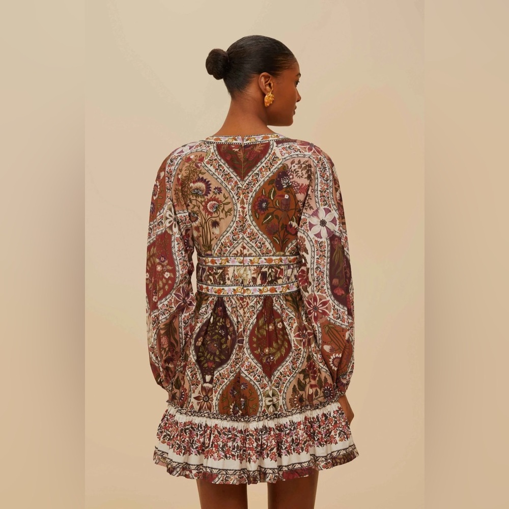 FARM RIO Multicolor Romantic Nature Mini Dress - Picture 3 of 3